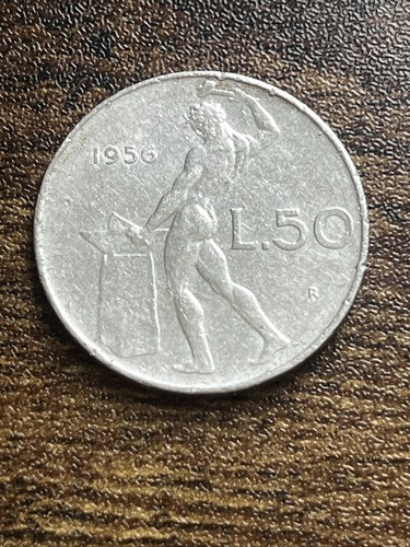 1956 italy fifty - lire, lira