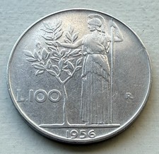 1956-R Italy 100 Lire Coin