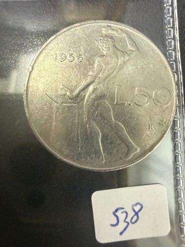 1956 italy lire coin - italy,