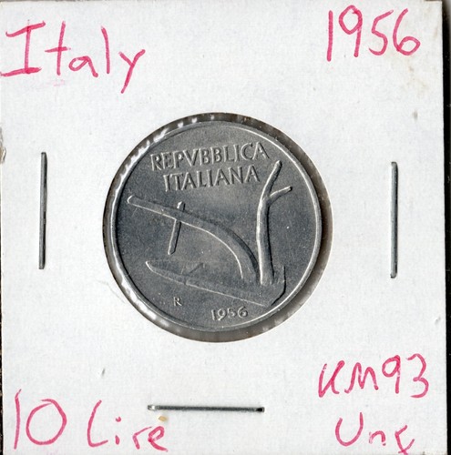 Coin italy lire 1956 - italy, 10