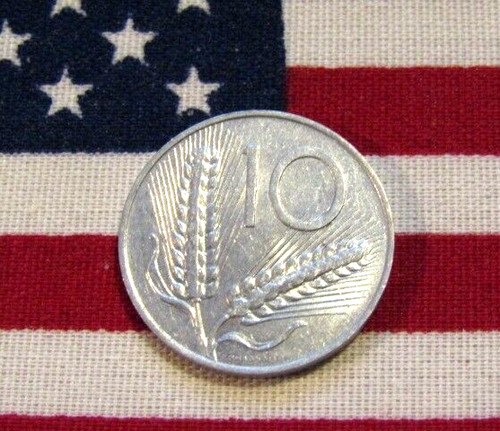 Italy 1956 lire coin - italy, 10