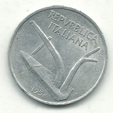 HIGH GRADE AU 1956 R ITALY 10