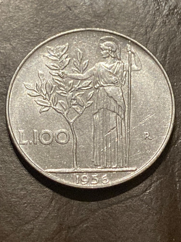 1956 100 lire coin italy - ,