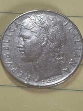 1956 ITALY 100 LIRE COIN ( AU