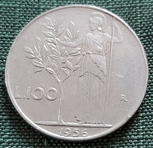1956 italy 100 - 100, coin