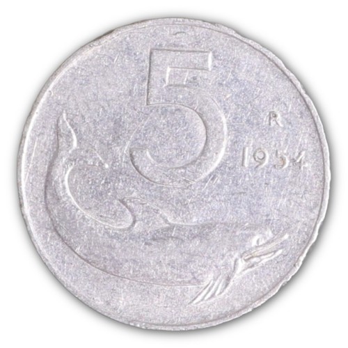 Italy lire - 5, (1953