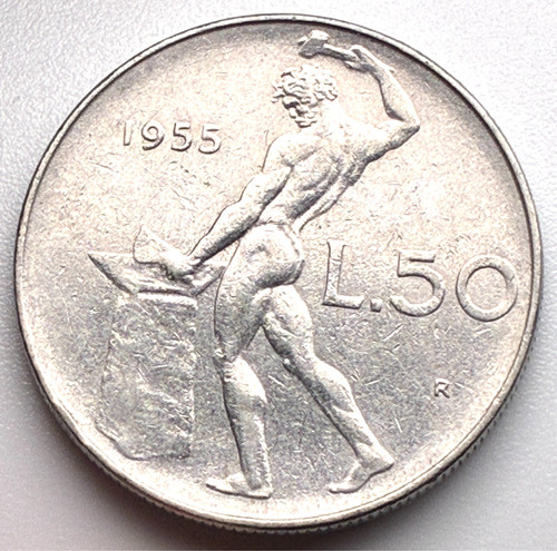 Italy lire 1955 r - italy, 1955-r
