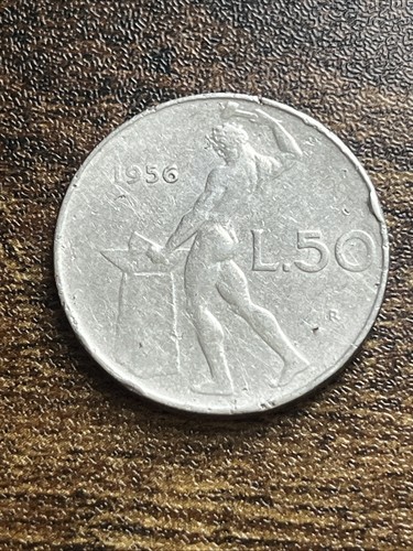 1956 italy fifty lire lira - 1956,