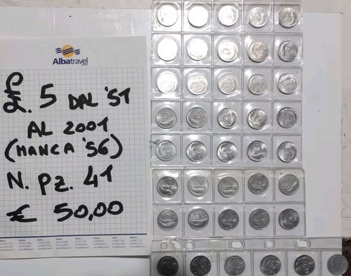 Italian republic lire - 5,