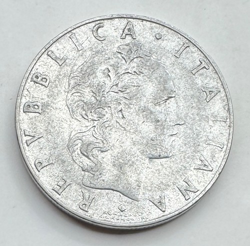 1956 italy lire coin - italy, 50